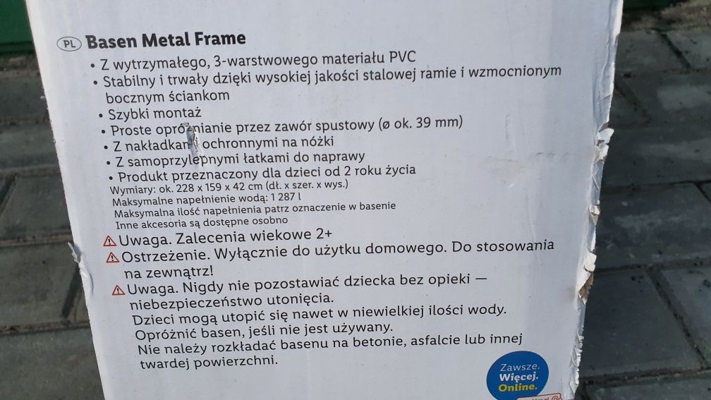 Basen stelażowy Crivit