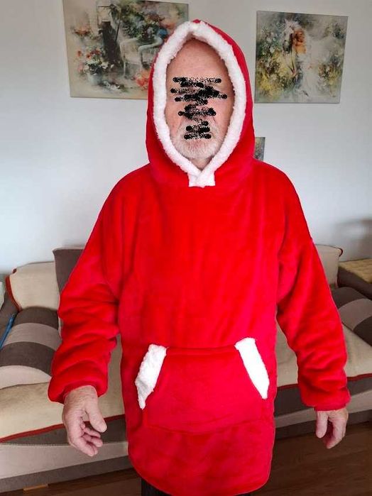 Ciepła Bluza Polarowa z Kapturem – Rozmiar 3XL