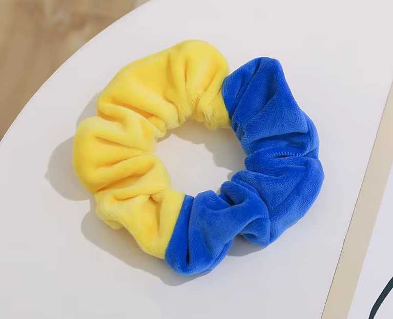 Gumka do włosów niebiesko zółta