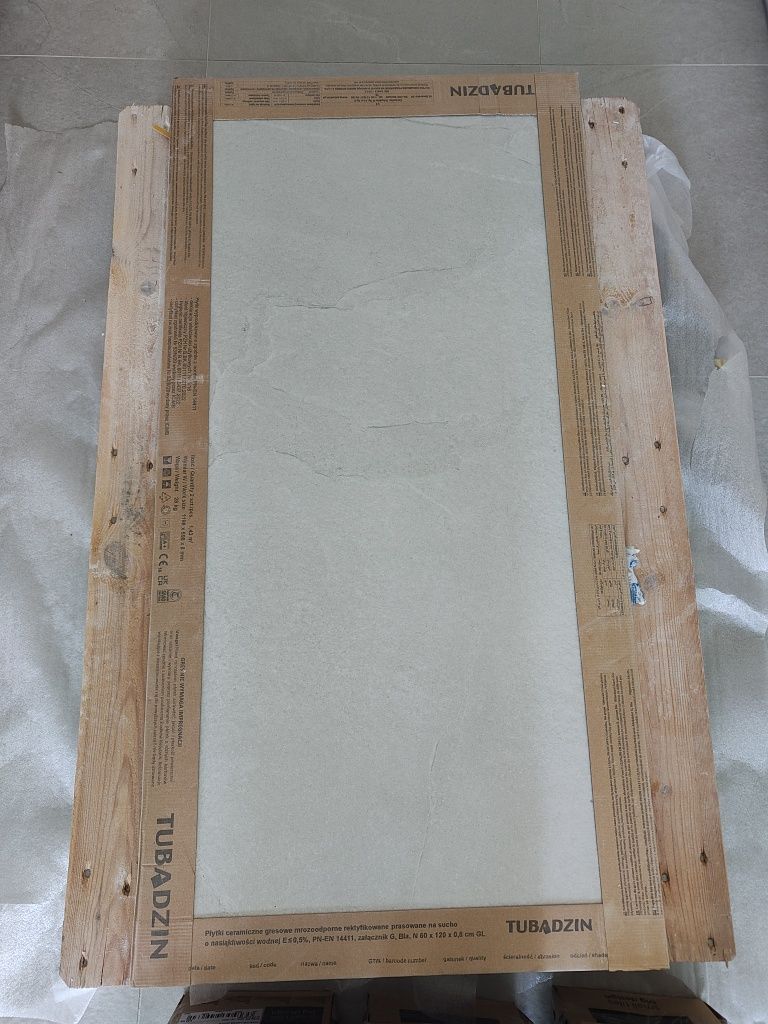 Gres Tubądzin 120x60cm i 60x60 szary