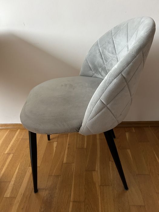 Krzesła tapicerowane welurowe 6 sztuk