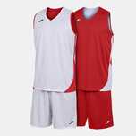 Komplet Set koszykarski JOMA Kansas M Biało czerwony koszulka spodenki