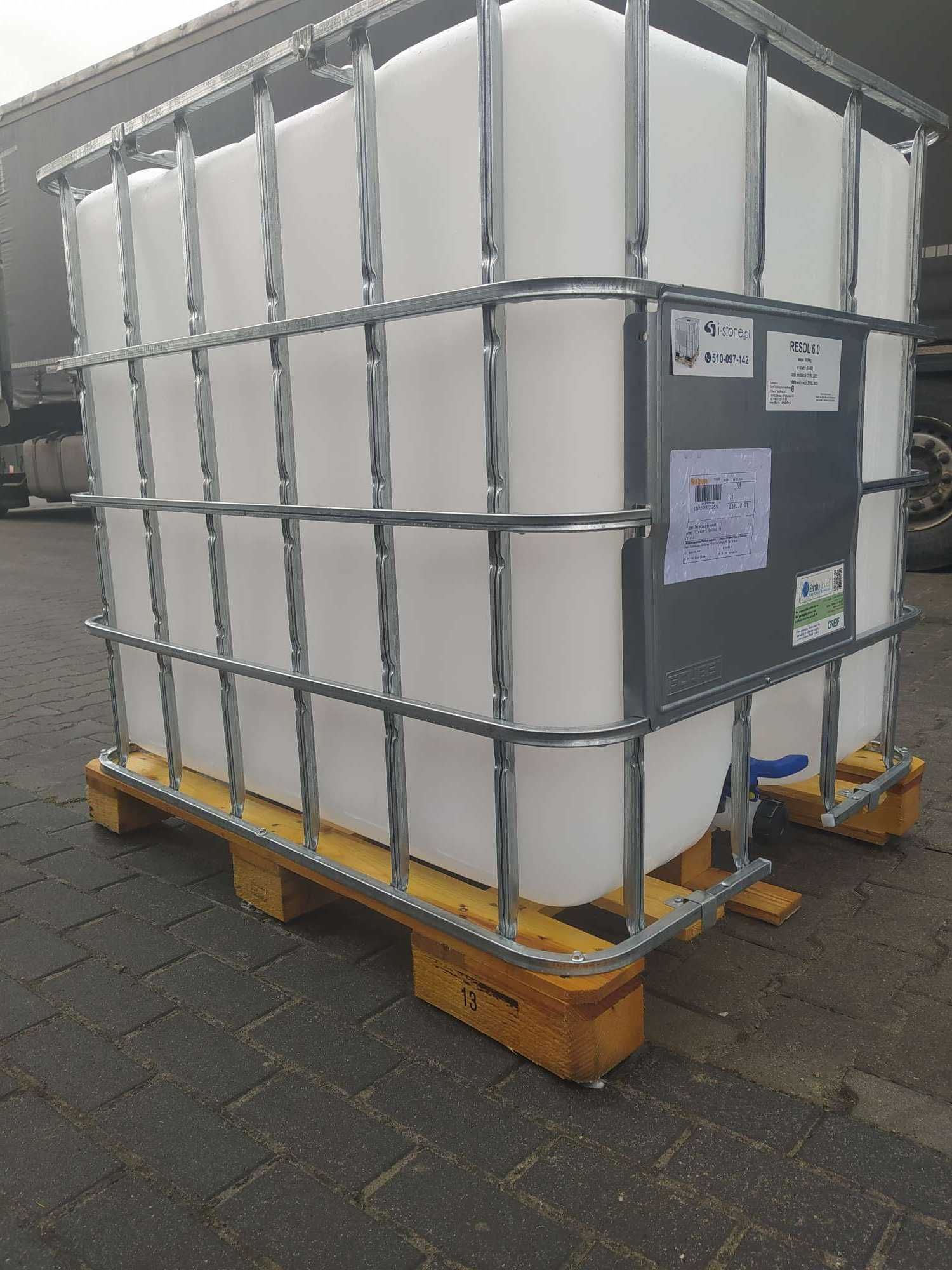 Zbiornik IBC 1000 L Nowy wkład   atest spożywczy małzer mauzer
