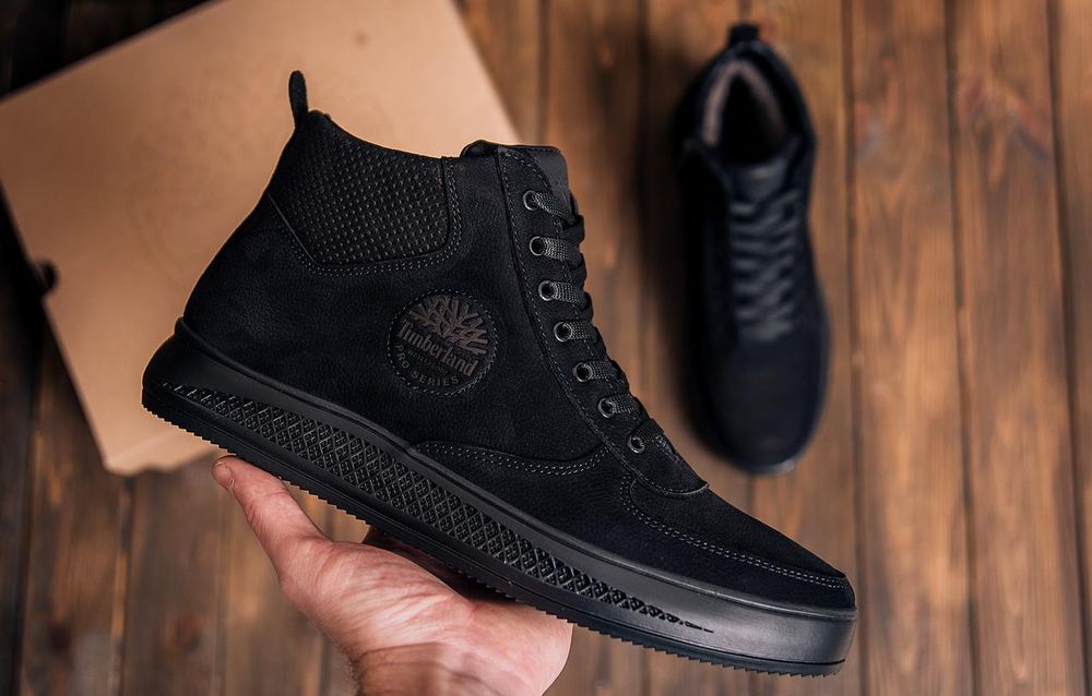 Ботинки Timberland мужские для зимы черные, Чоловічі зимові ботінки