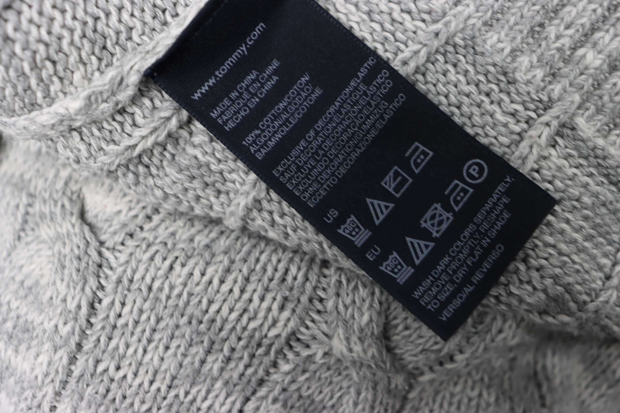 Tommy Hilfiger męski solidny sweter rozmiar XL