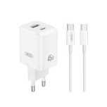 Ładowarka Sieciowa XO 45W! PD USB-C+Kabel USB-C Mocny Zestaw