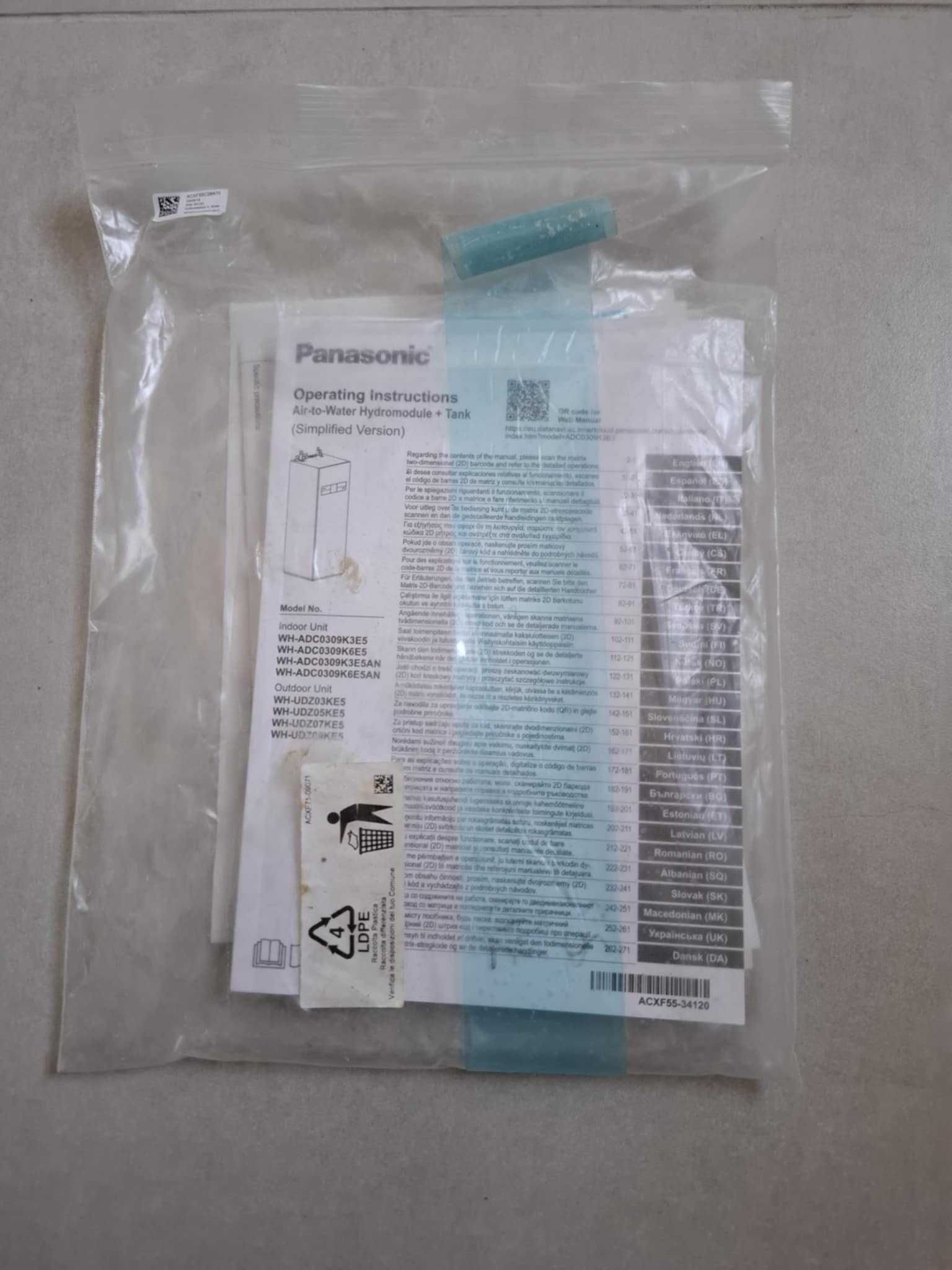 POMPA CIEPŁA - Panasonic Aquarea Smart Cloud, jednostka wewn.