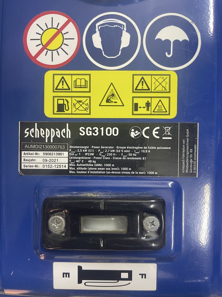 Генератор бензиновий Scheppach SG 3100 AVR 2700 W