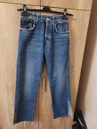 Damskie spodnie jeansowe Zara rozmiar 34