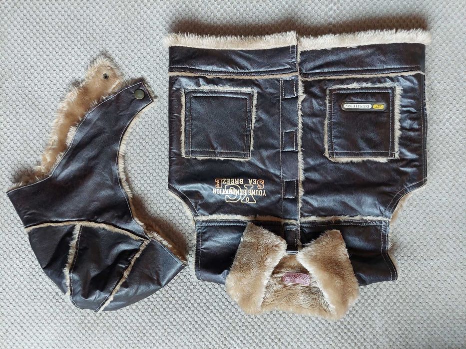 stylowy komplet kamizelka i czapka pilota retro rozmiar 104+