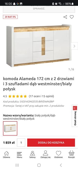 Komplet mebli komoda.i witryna BRW