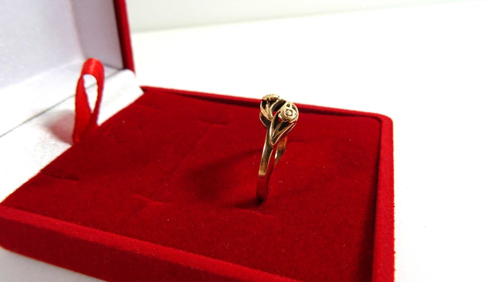 Świetny ZŁOTY PIERŚCIONEK PR585 14K R.15 Loombard Lubawa Loombard