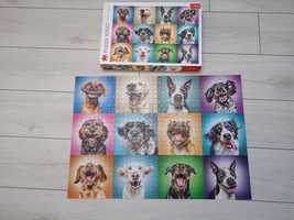 Puzzle 1000 zabawne psie portrety Trefl