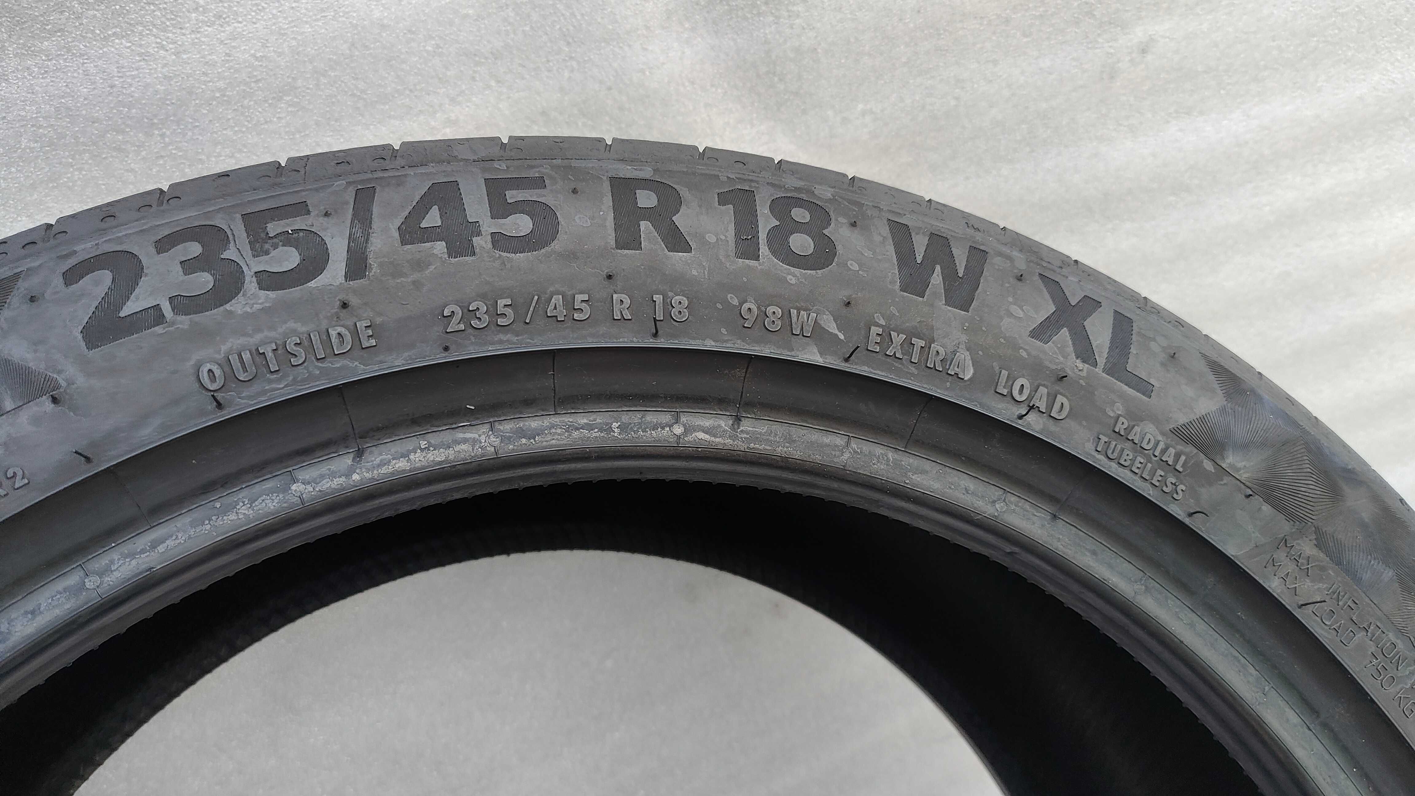 Opony Letnie 235/45/18 Continental 2szt 2022r