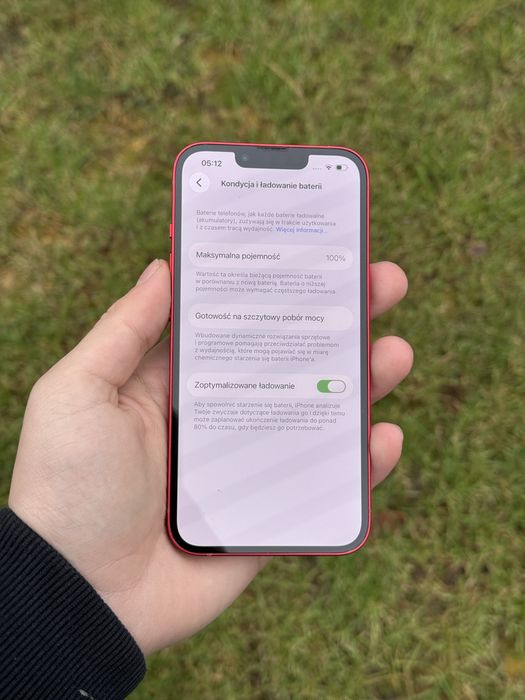 Telefon iPhone 13 128GB 100% Bateria Apple Czerwony