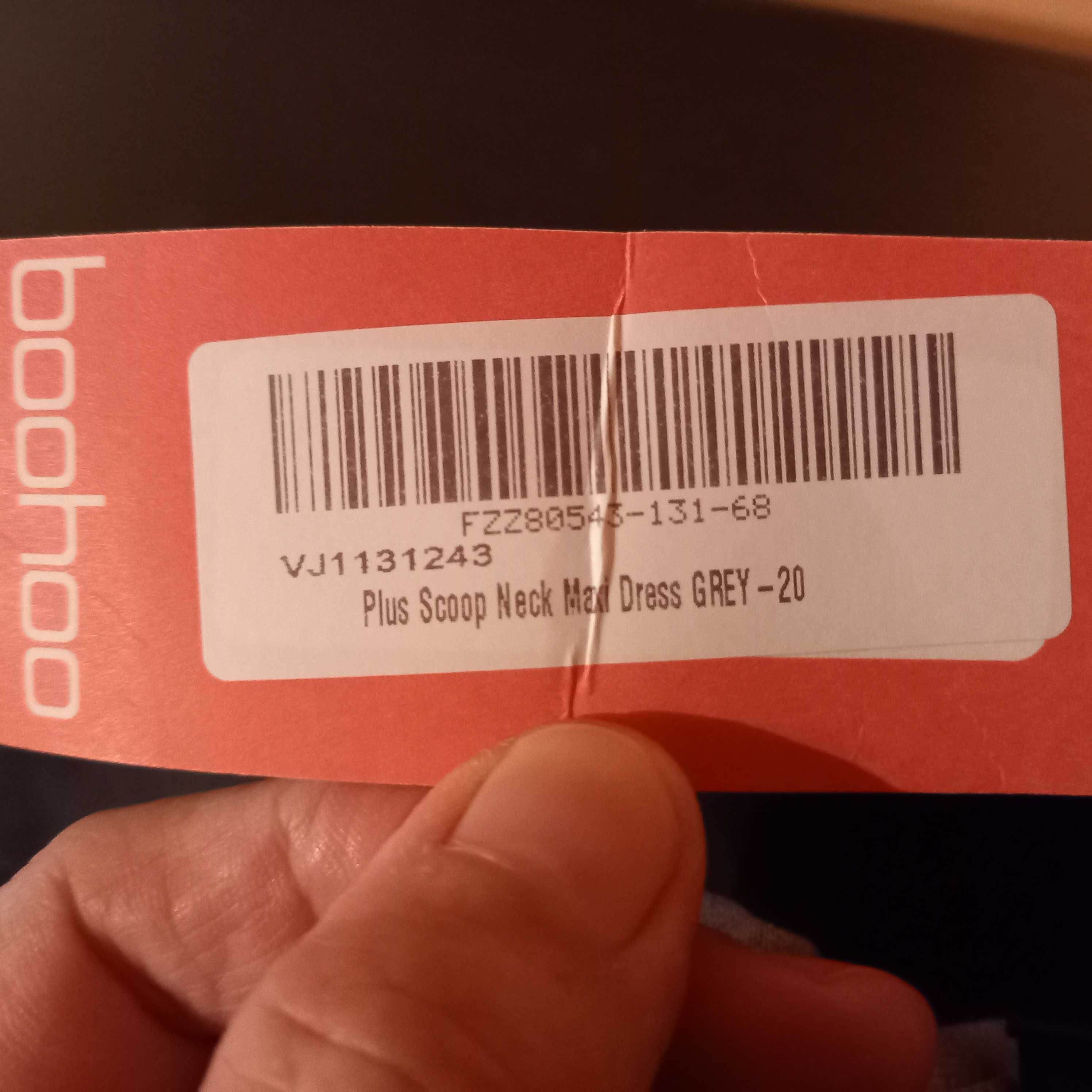 BOOHOO maxi suknia szara nowa r.46