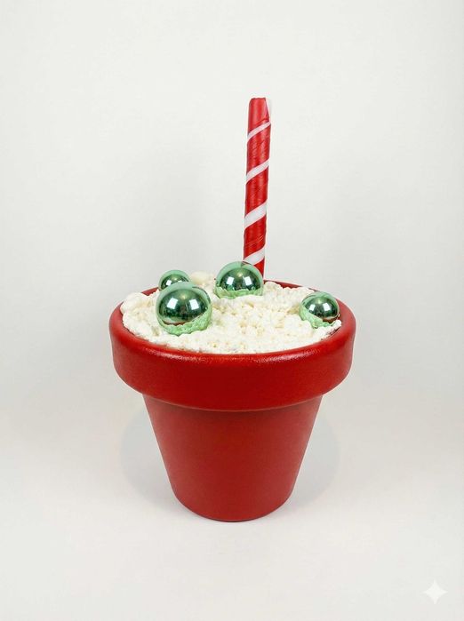 DUŻA Ozdoba Świąteczna KUBEK GORĄCEJ CZEKOLADY XXL 60cm Rękodzieło