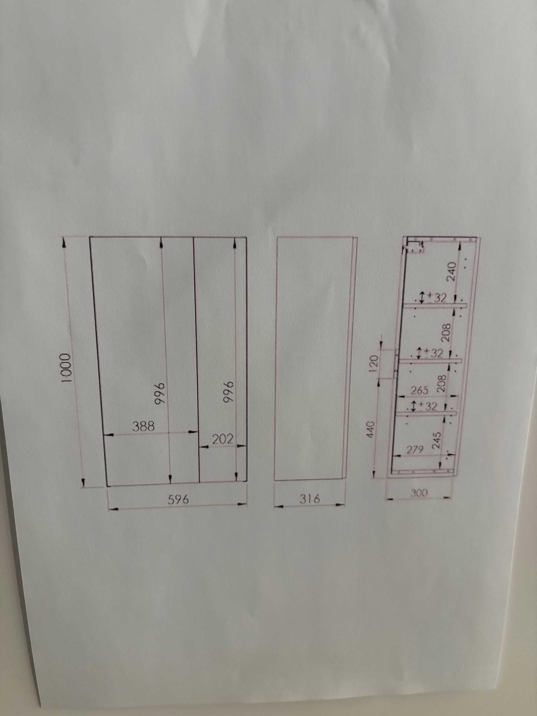 Szafka łazienkowa wisząca 60cm, biała, likwidacja ekspozycji.