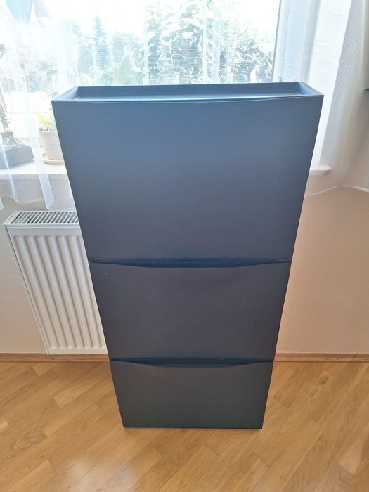 ikea Trones szafka na buty, wisząca, czarna monia