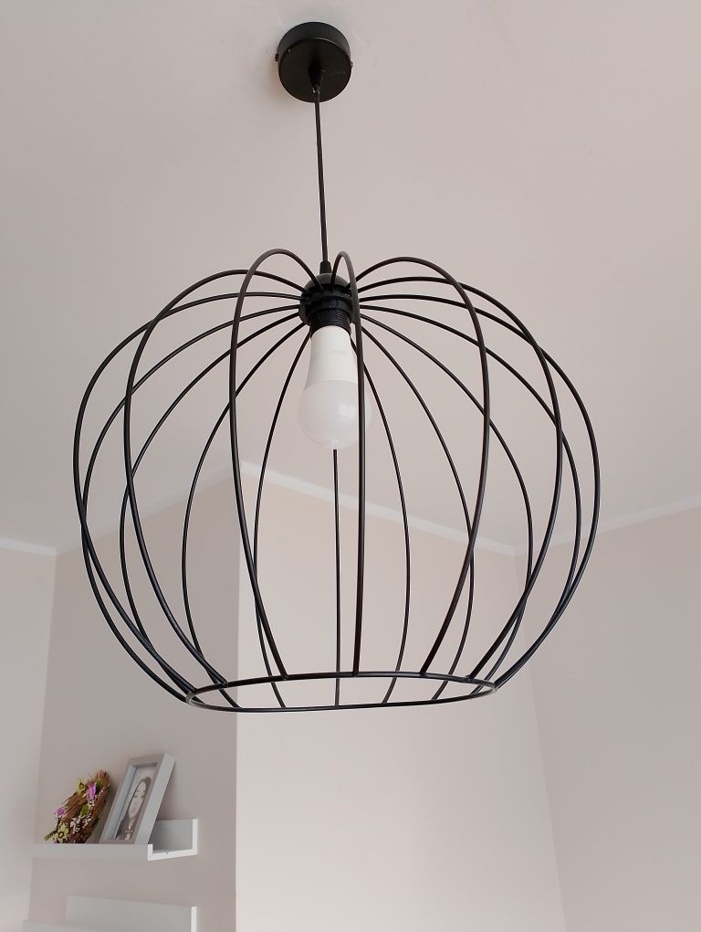 Lampa loft czarna 43 cm średnicy