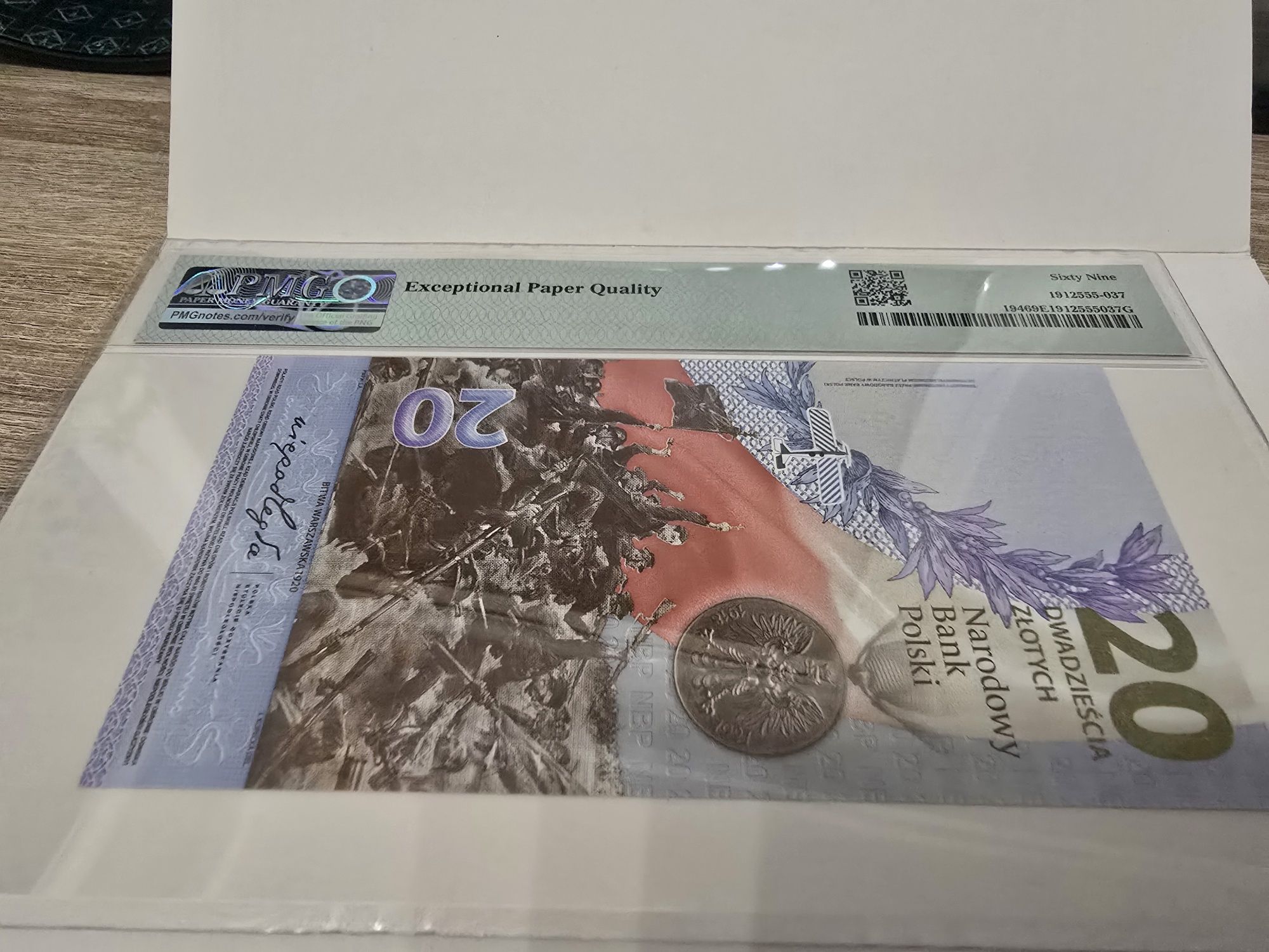 Niski numer dwucyfrowy 79 PMG 69 20 złotych Bitwa Warszawska