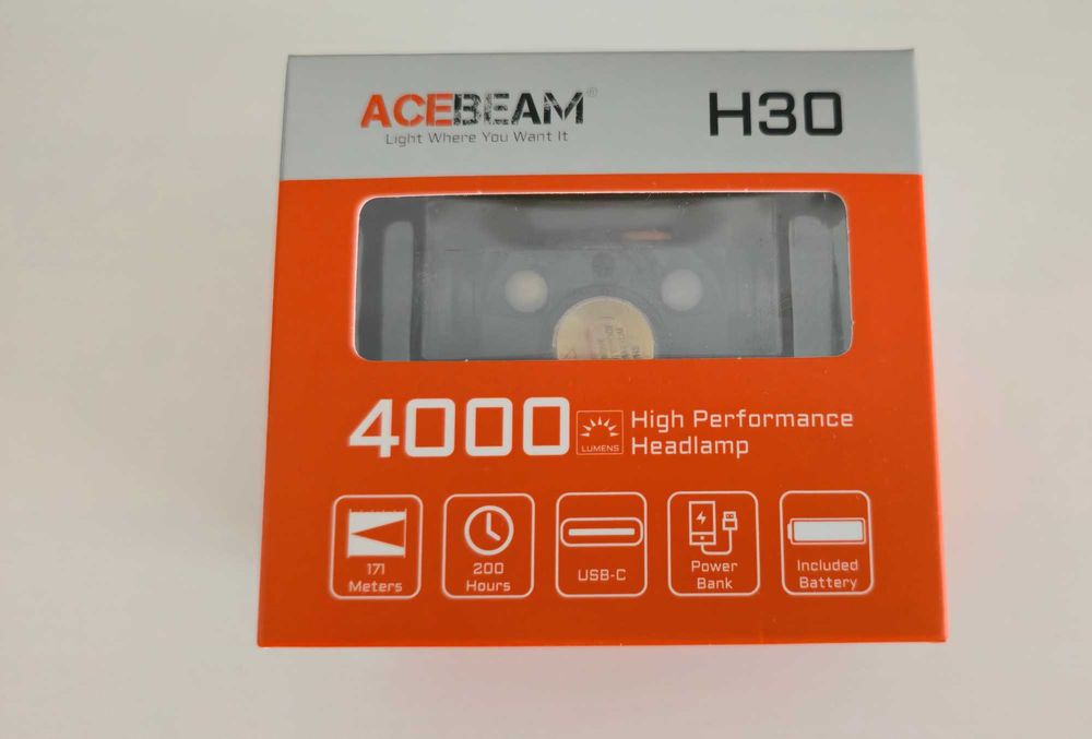 Latarka czołowa Acebeam H30 5000K Red CRI 90 ferro trail kin