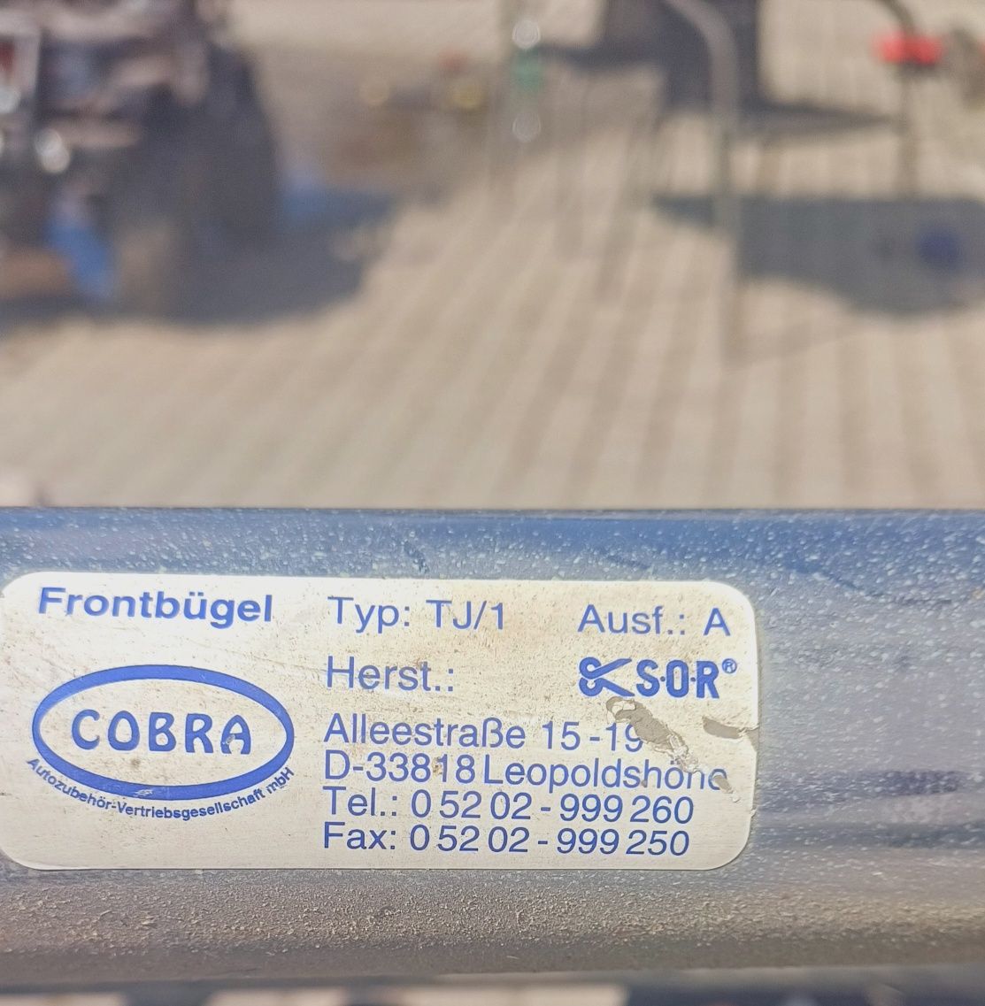 Orurowanie przednie, kangur Cobra TJ/1