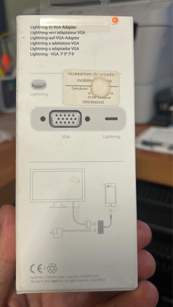 Apple - adapter złącza Lighting na VGA - oryginalny Apple.
