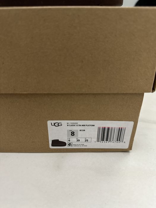 Оригінал! угги шоколадні ugg classic platform us8 39(25)
