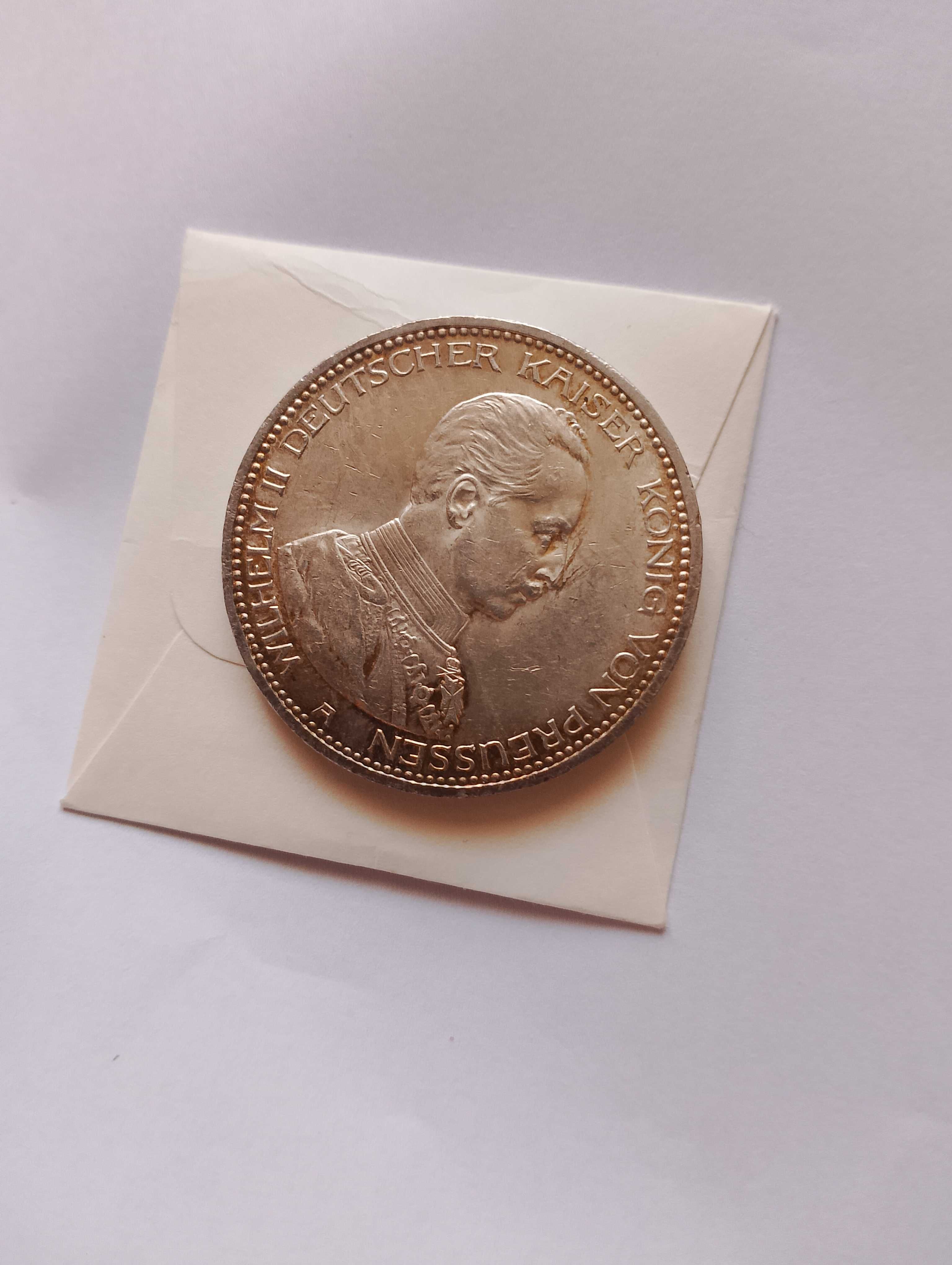 5 i 3 marki 1914 Wilhelm II tzw mundur .Stan