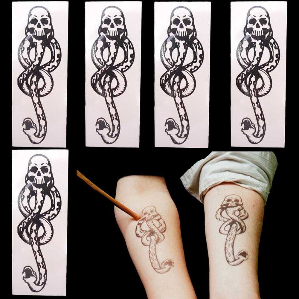 Tatuaż Wodny Zmywalny Insygnia Śmierci Harry Potter 4,7 x 11,5cm