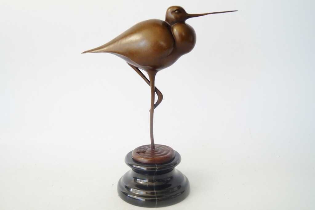 KOLIBER ptaszek figura z brązu rzeźba ptak