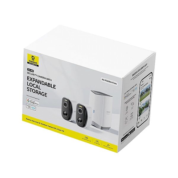 Zestaw monitoringu zewnętrznego Baseus Security N1/2K (2 kamery) - bia