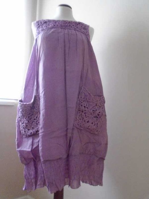 Vestido balão lilás clarinho