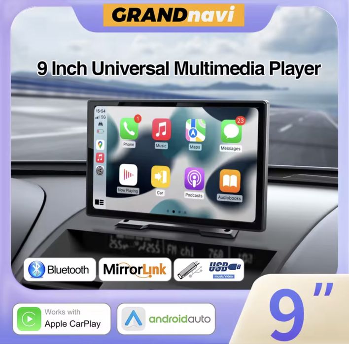 9-calowy samochodowy odtwarzacz multimedialny CarPlay Android Auto