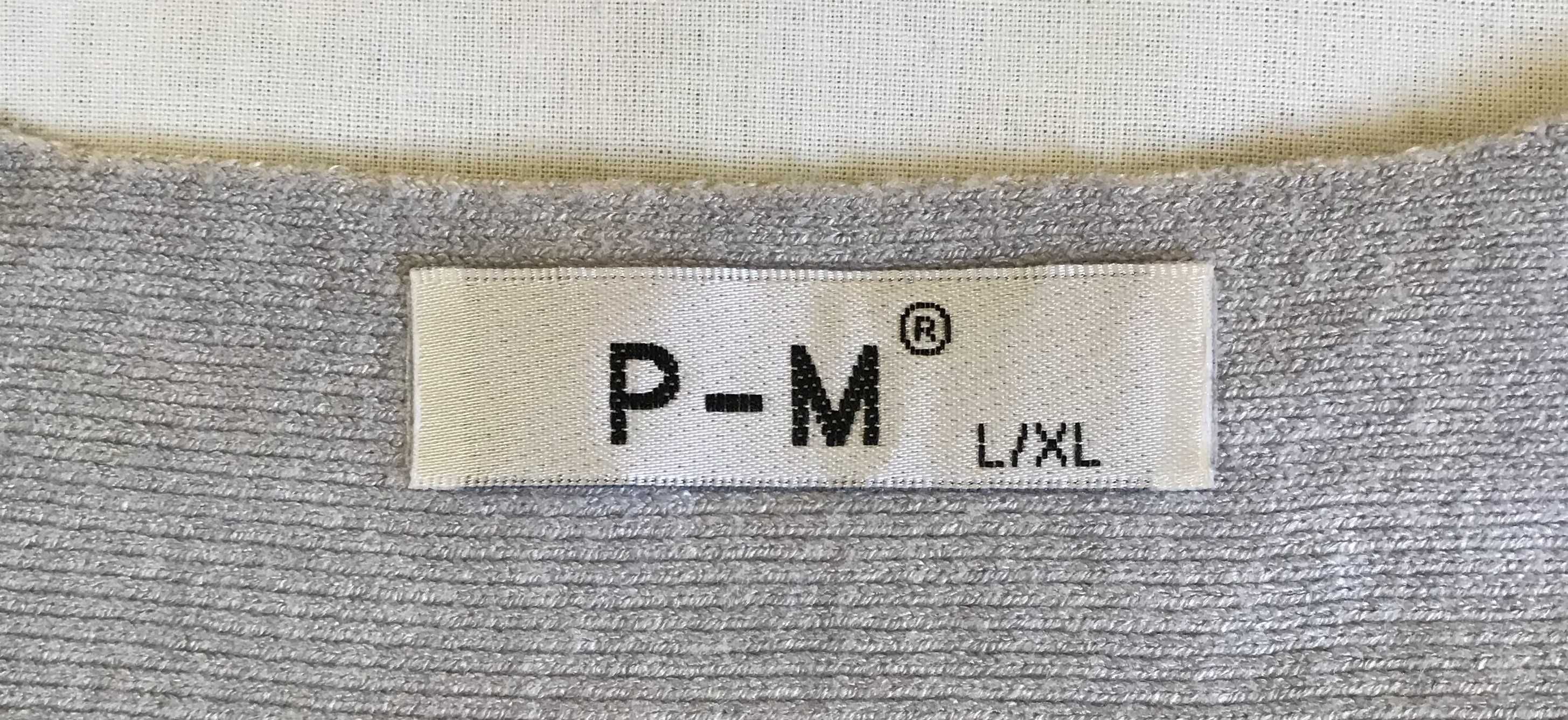 sweter p&m kimono szary napis ćwieki perły kryształki nowy 40/42