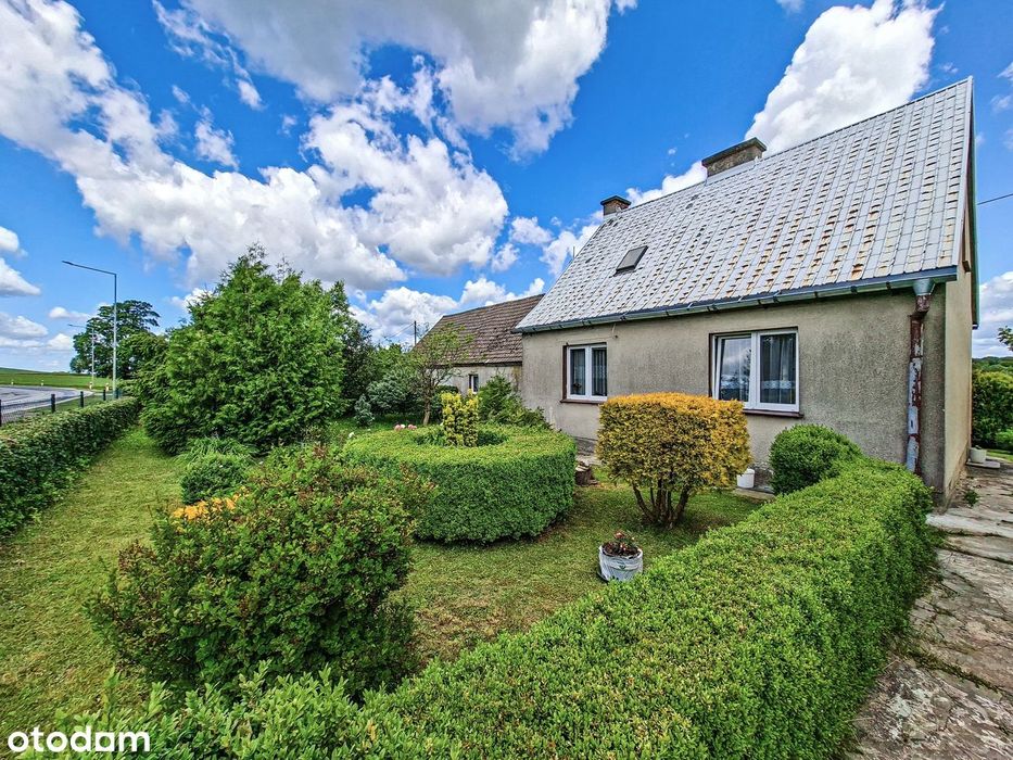 Dom i dwie duże działki w Udorpiu z malowniczym widokiem na pola i las