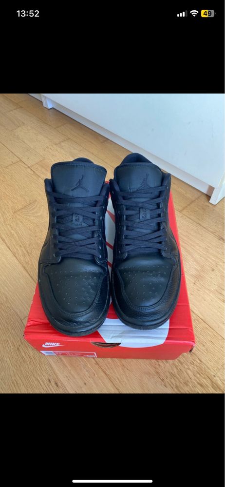 air jordan 1 low black 42.5