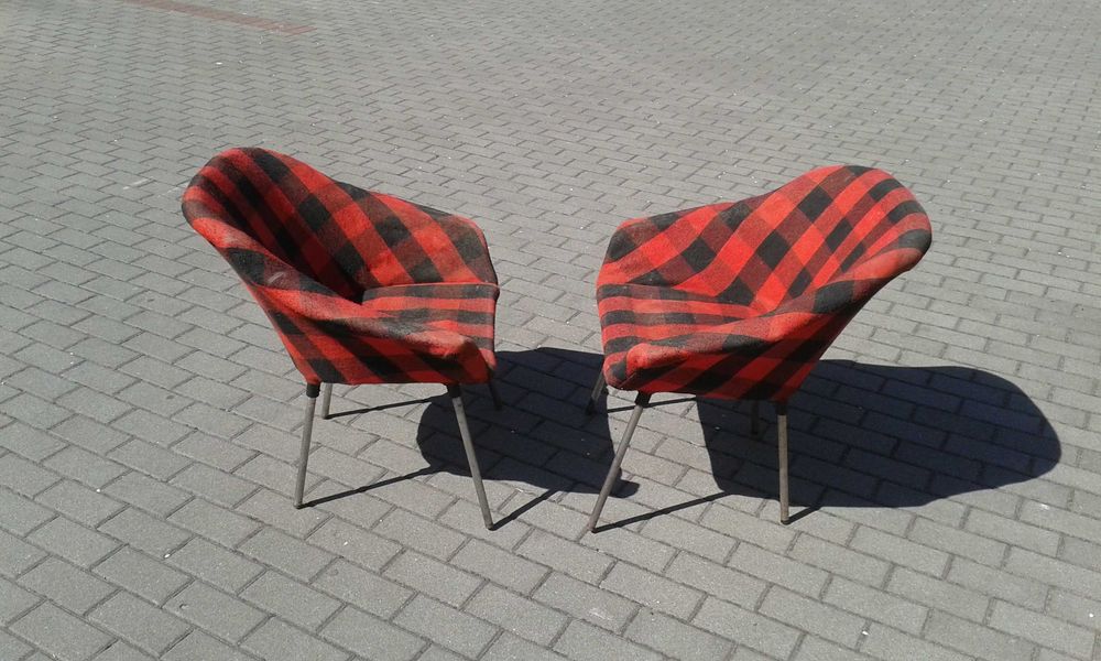 Fotel muszelka PRL Ewa  design lata 60 70 vintage loft