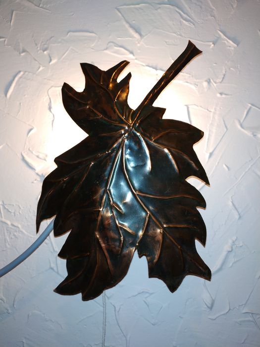 Kinkiet jesienny liść. Rękodzieło.