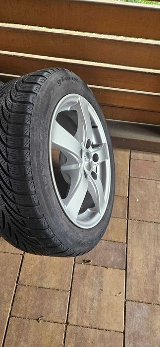 Komplet felg alumin.  z oponami zimowymi  5x110 15"  .185/55/15 zima