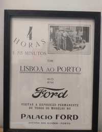 Ford 1930 Palácio Ford Quadro com Publicidade da Época