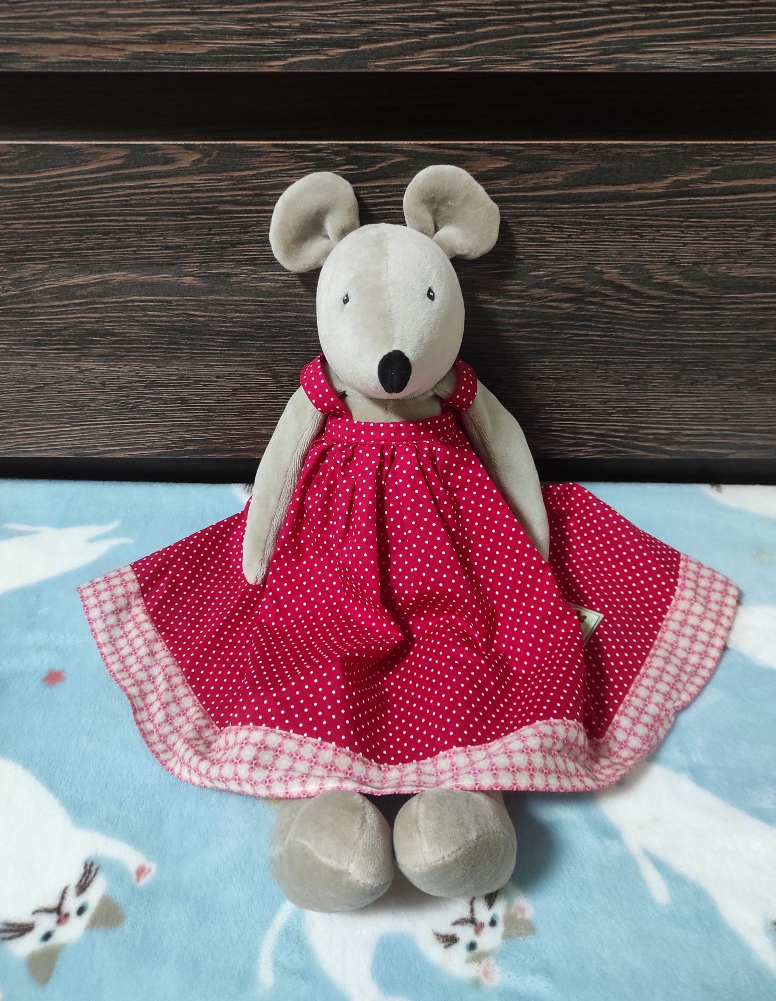 Moulin Roty La Grande Famille, мягкая игрушка мышка Нини,кукла,Франция