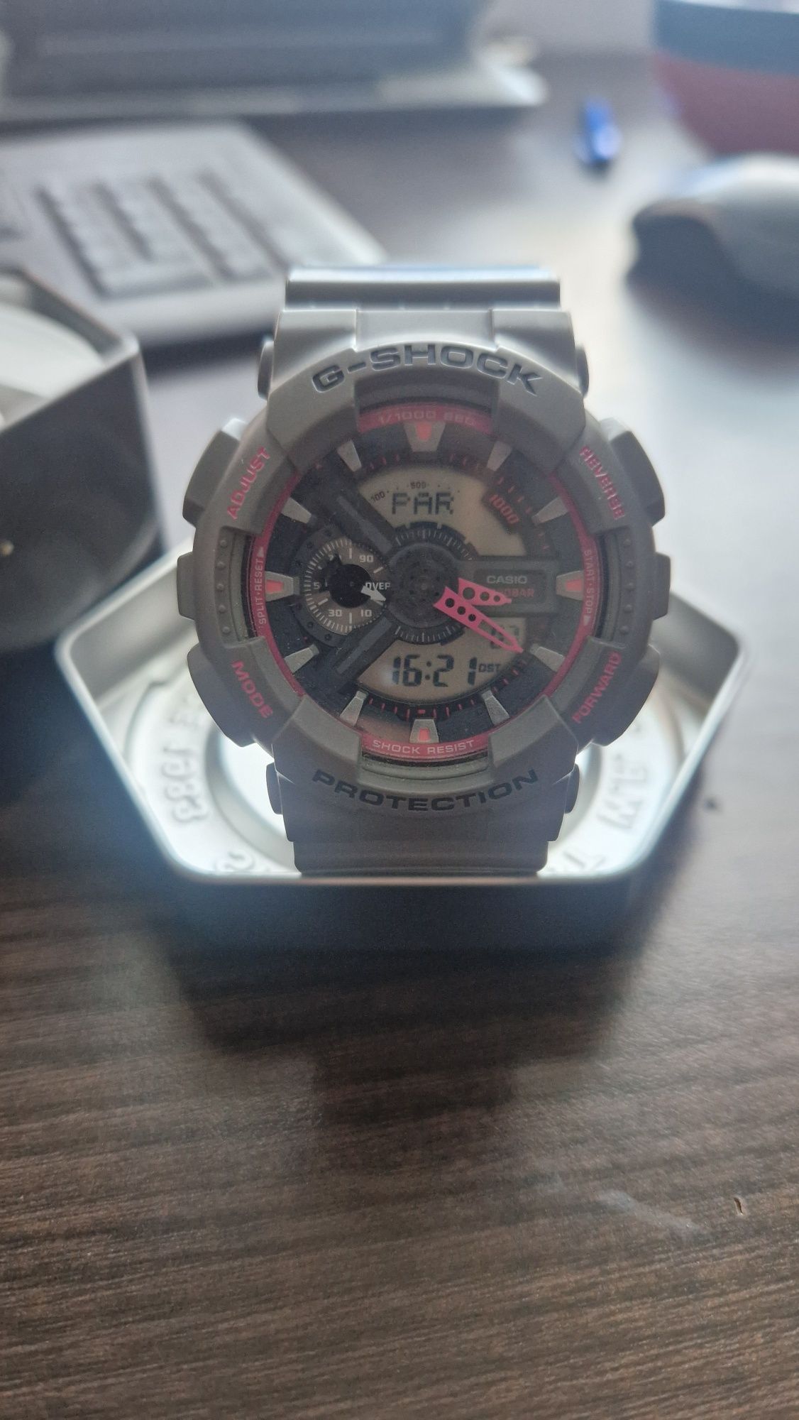 Casio G-Shock Matte Finish Analog Digital Display Watch, GA110TS