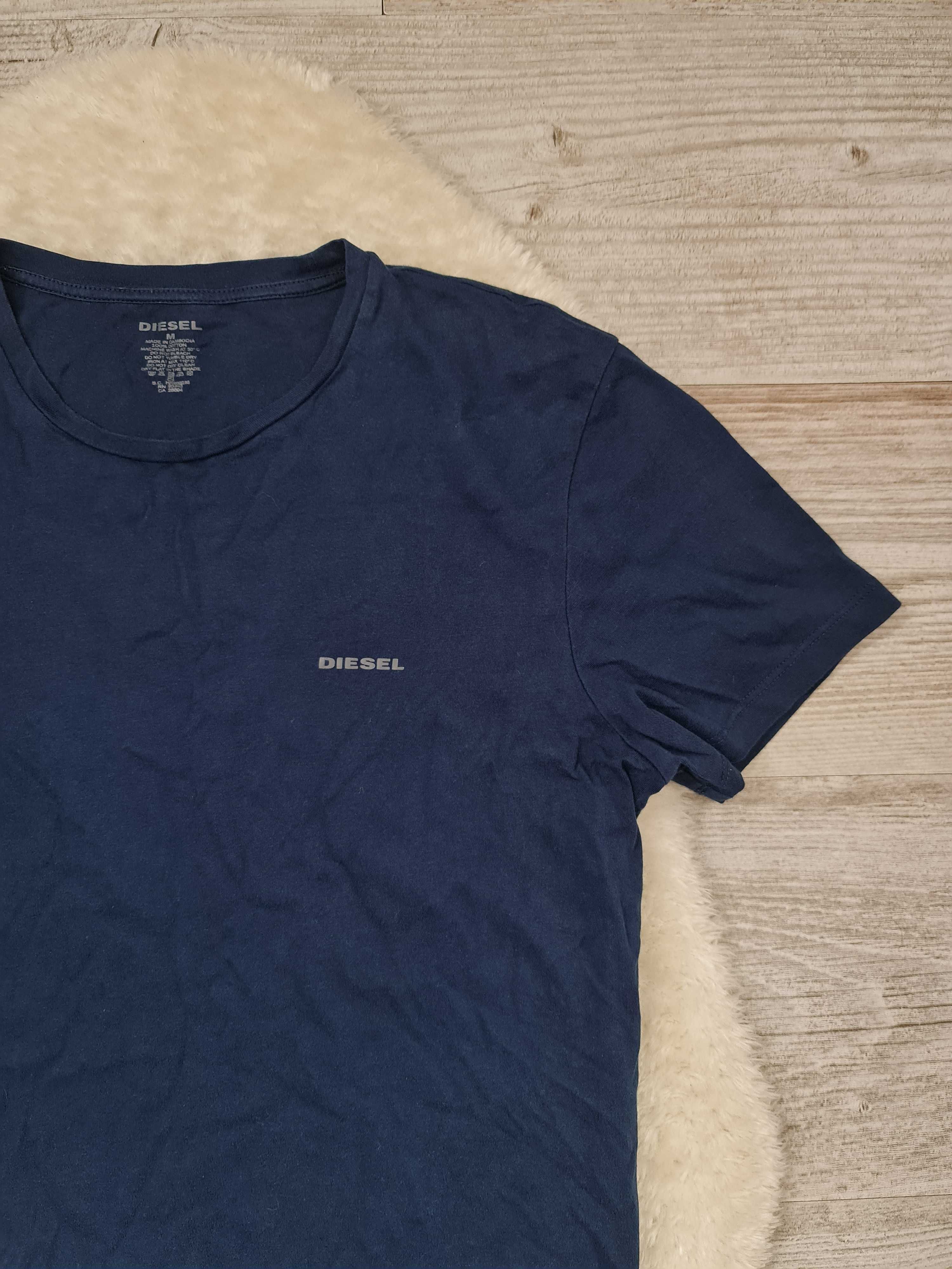 Koszulka T-shirt Diesel Rozmiar M granatowa Oryginalna Logo