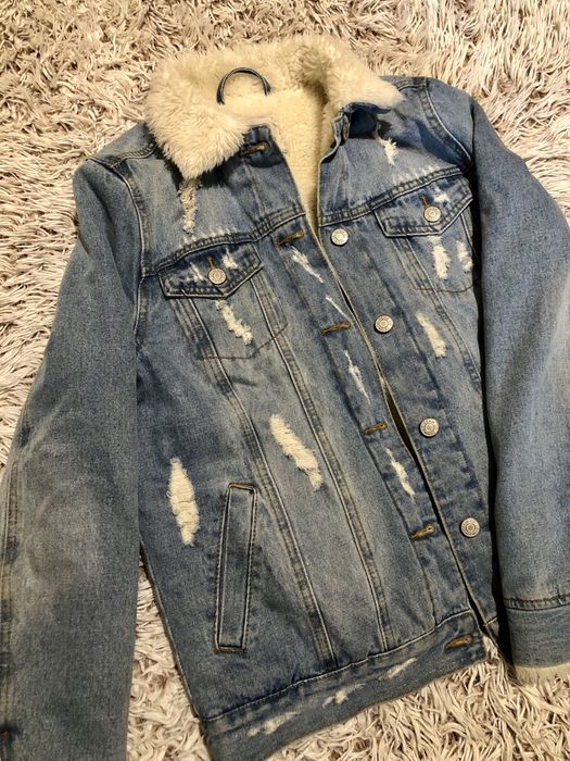 Джинсовка на меху тепла джинсова куртка теплая джинсовка