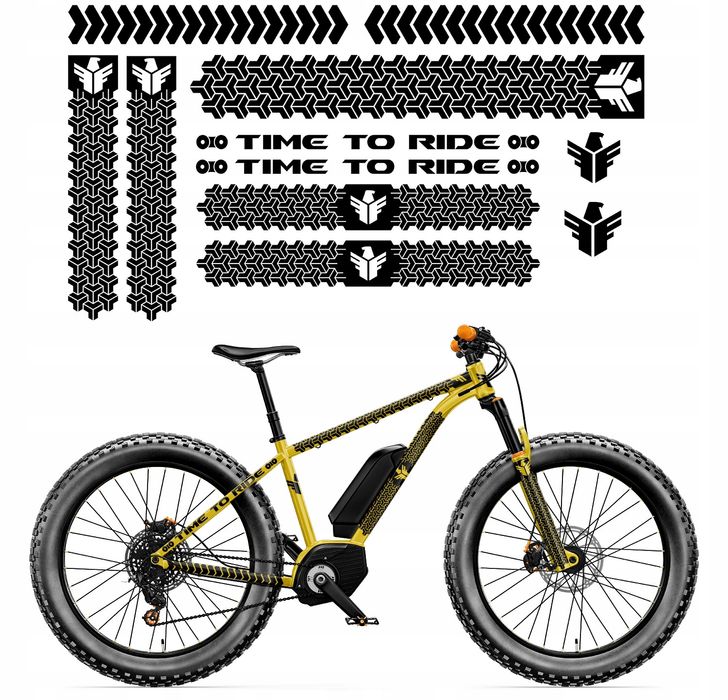 ZESTAW NAKLEJEK uniwersalnych na rower RAMĘ MTB