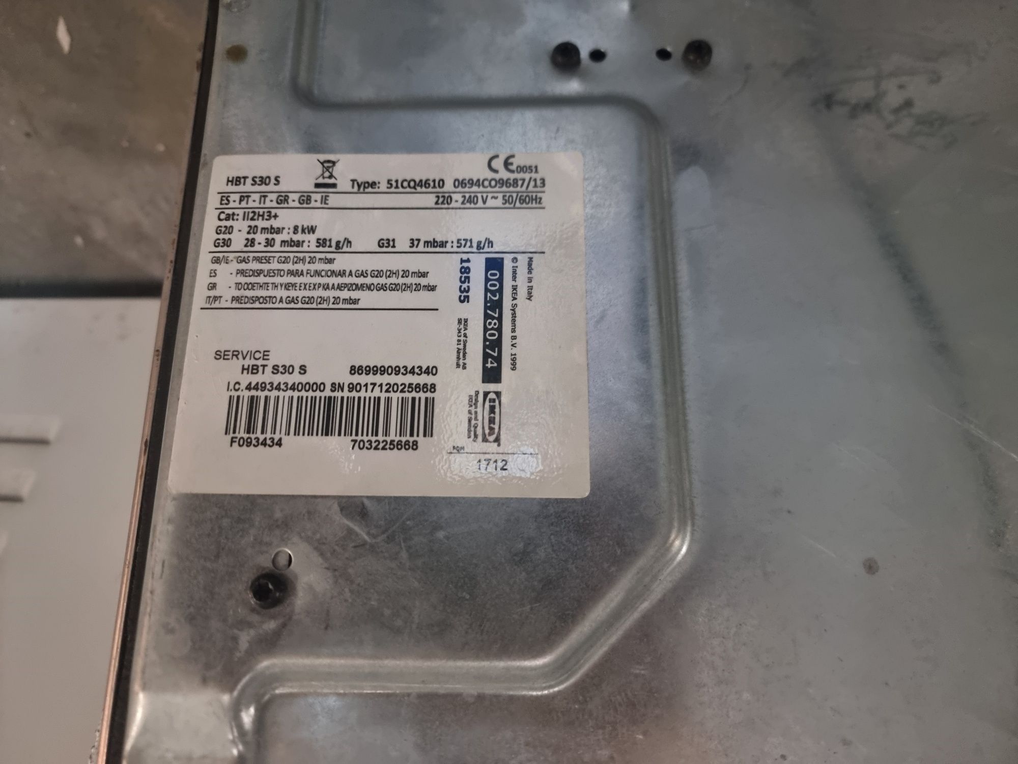 Placa a gás, aço inoxidável
159€
Placa a gás, aço inoxidável, P