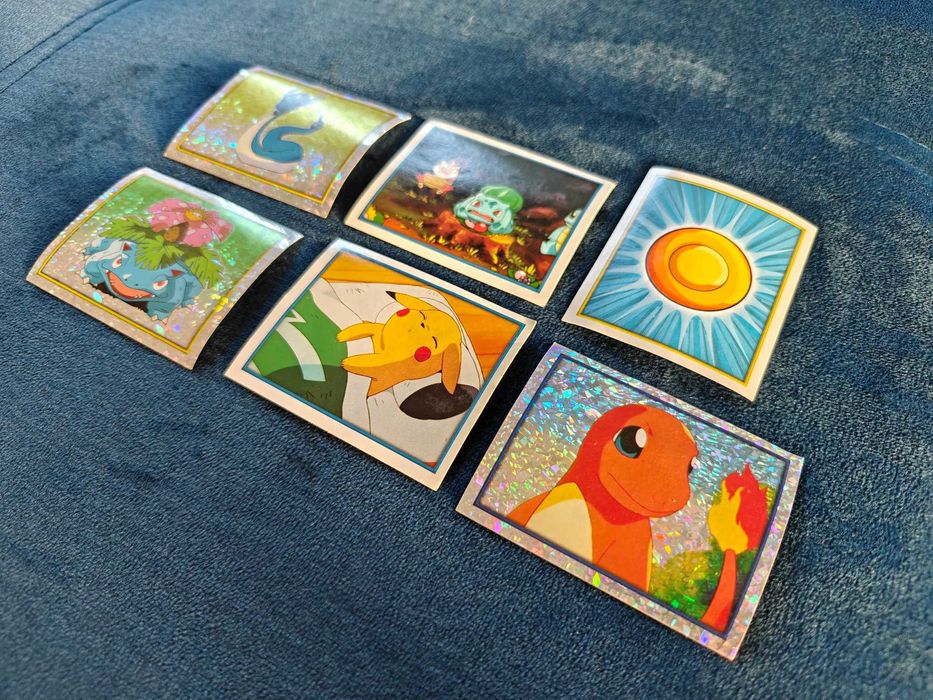 Naklejki Pokemon Merlin collections duże 6 sztuk