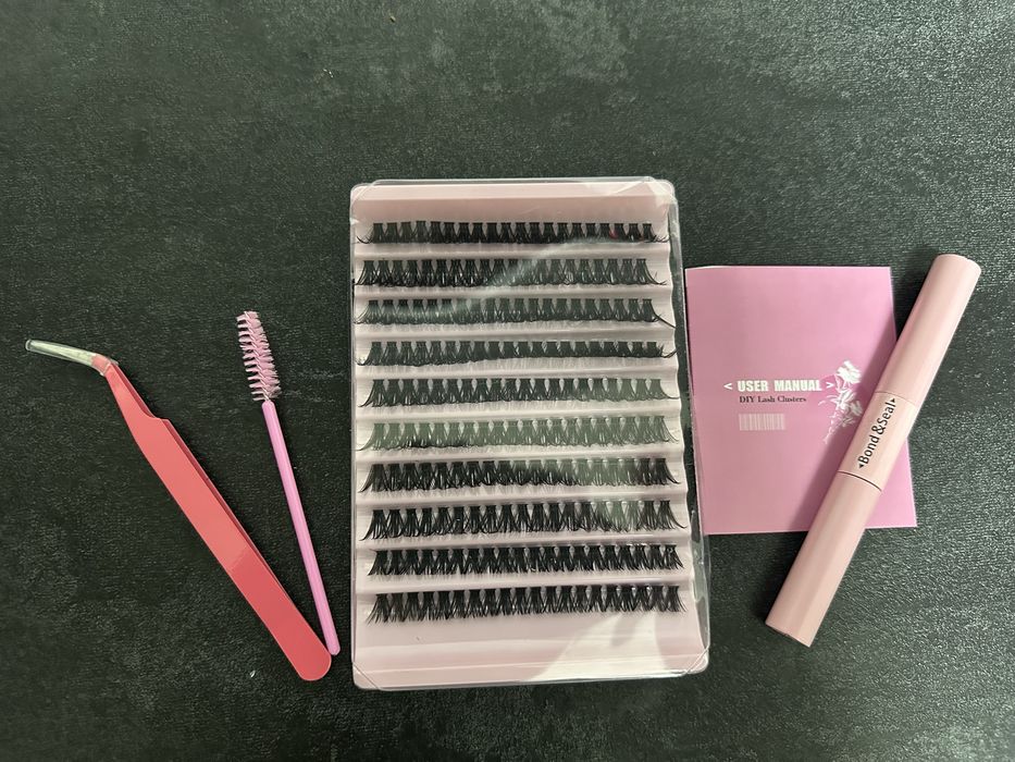 АКЦІЯ,Вії вдома, Вії пучкові 40Д, набір вій для самостійного нарощення